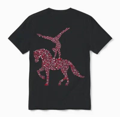 Voltigieren Volti Horse Girls' Rider Women's T-Shirt, White Unisex T-Shirt - Black