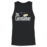 Funny Cornhole the Cornfather Funny Fathers Unisex Tank Top - Black – 2