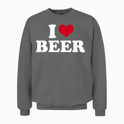 I Love Beer Bier Unisex Sweatshirt - Graphite Heather