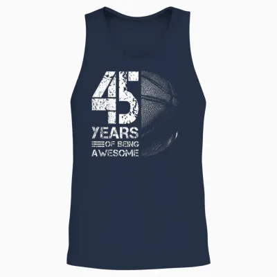 45e Anniversaire Homme Basketteur Basket-Ball 45 Ans Unisex Tank Top - Navy
