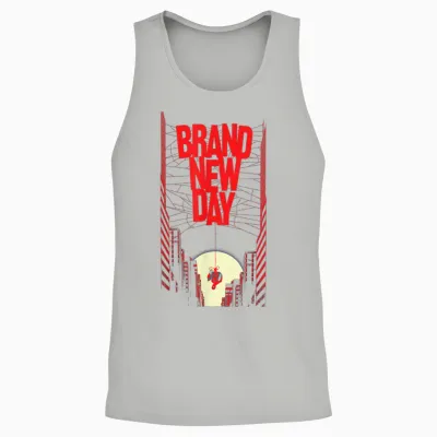 Marvel Spider-Man Studios: Bnd Movie 2026 City Web Title Unisex Tank Top - Ash