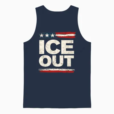 Ice-Out Unisex Tank Top - Navy