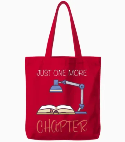 Another Chapter... | Reading Books | Reading Books Tote Bags - Red