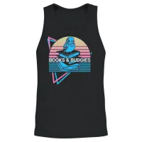 Budgie Parakeet Retro Unisex Tank Top - Black – 2