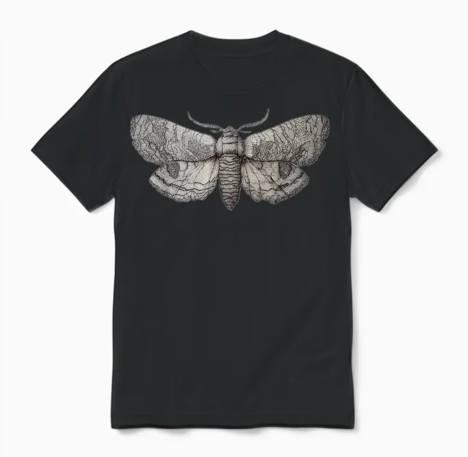 Butterfly Insects Vintage Unisex T-Shirt in Black