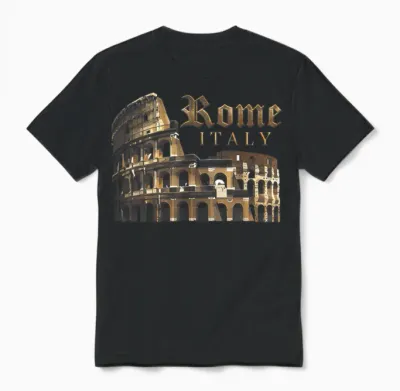 Retro Vintage Roma Italia Kolosseum Souvenirs Rom Italien Unisex T-Shirt - Black
