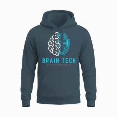 Brain Tech Artificial Intelligence Unisex Hoodie - Dark Heather