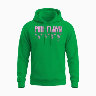 Pink Floyd Logo Pink Unisex Hoodie - Irish Green