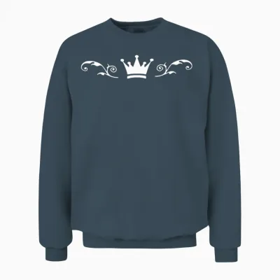 Crown White Unisex Sweatshirt - Dark Heather
