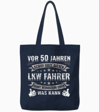 50 Jahre Fernfahrer Trucker Lkw Fahrer Geburtstag Tote Bags - Navy