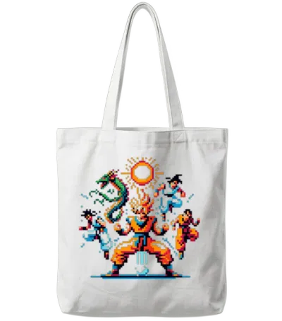 Dragon Ball Design 2024 Summer Time Tote Bags - White