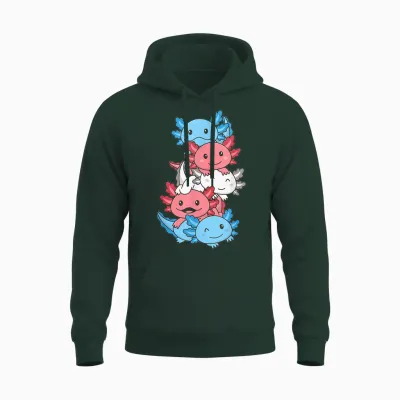 Cute Animals Lgbtq+ Pride Month Transgender Flagge Pride Monat Lgbtq Transgender Axolotl T-Shirt Schwarz Unisex Klein Eu S Klassisch Kurzarm Unisex Hoodie - Forest