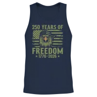 250 Years America Anniversary, Independence Day Unisex Tank Top - Navy – 2