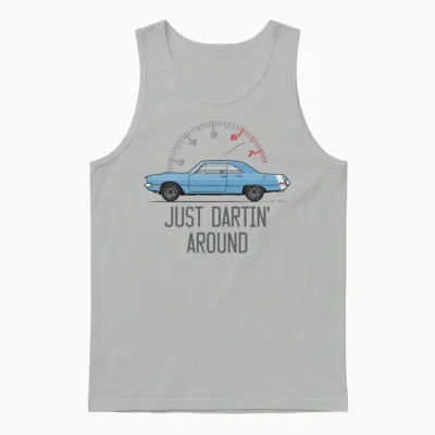 Justin Dartin Around Light Blue Unisex Tank Top - Ash