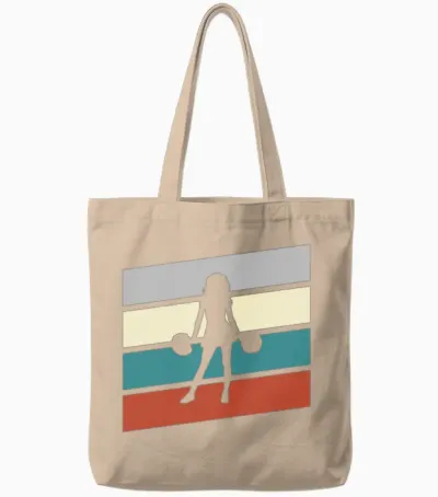 Cheerleading Retro Tote Bags - Natural