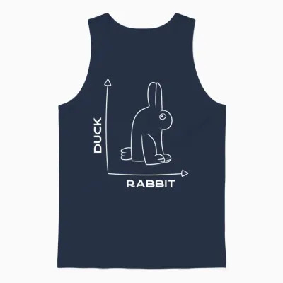 Ente - Kaninchen - Lustig - Witz - Hase - Optische Täuschung - Wortspiel Unisex Tank Top - Navy