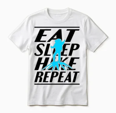 Eat Sleep Hike Unisex T-Shirt - White