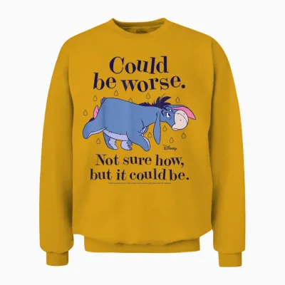 Winnie the Pooh - Eeyore Could Be Worse Not Sure How Unisex Sweatshirt - Gold