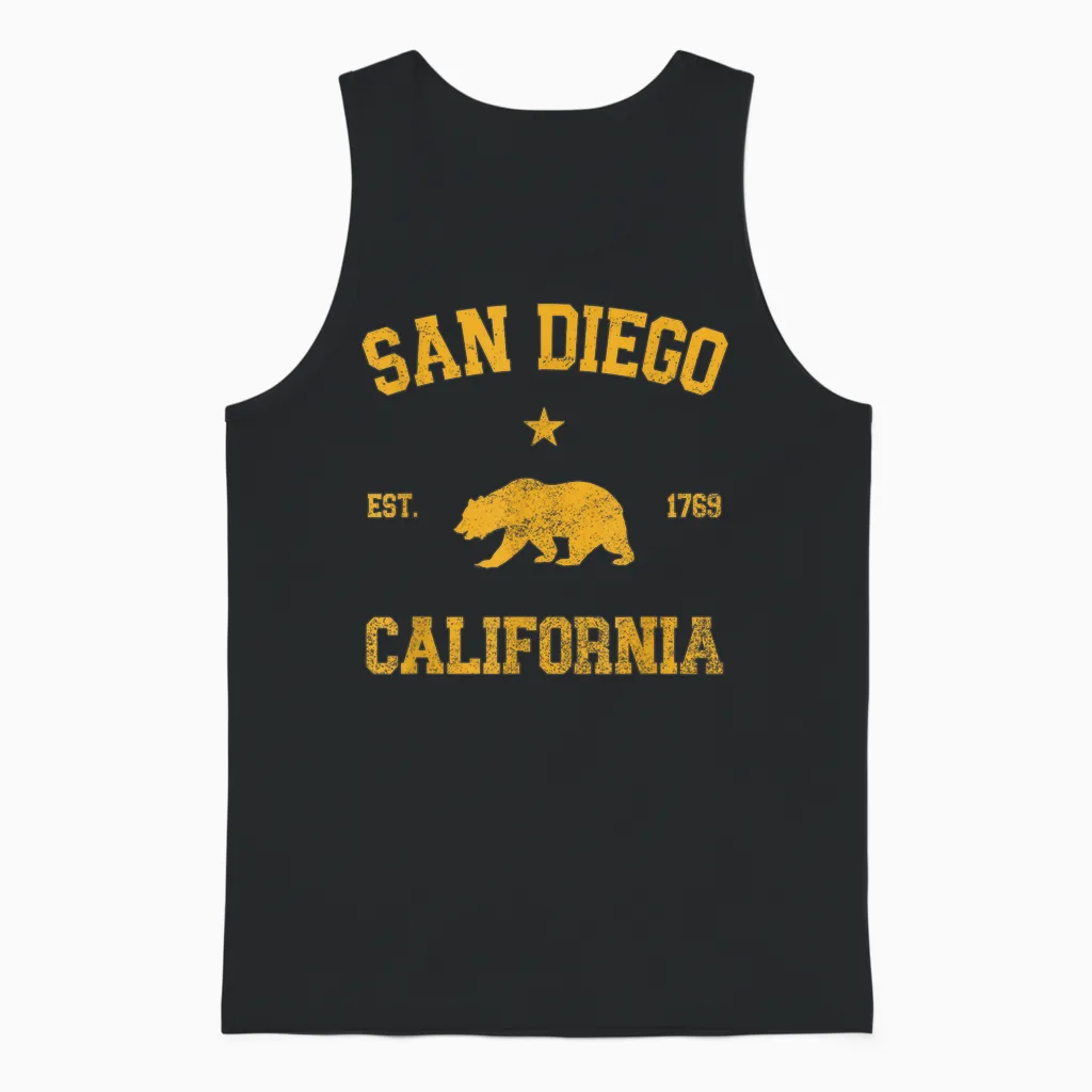 San Diego Unisex Tank Top in Black