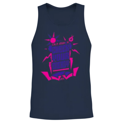 Calm Down & Check Your Energy by Jdg Unisex Tank Top - Navy