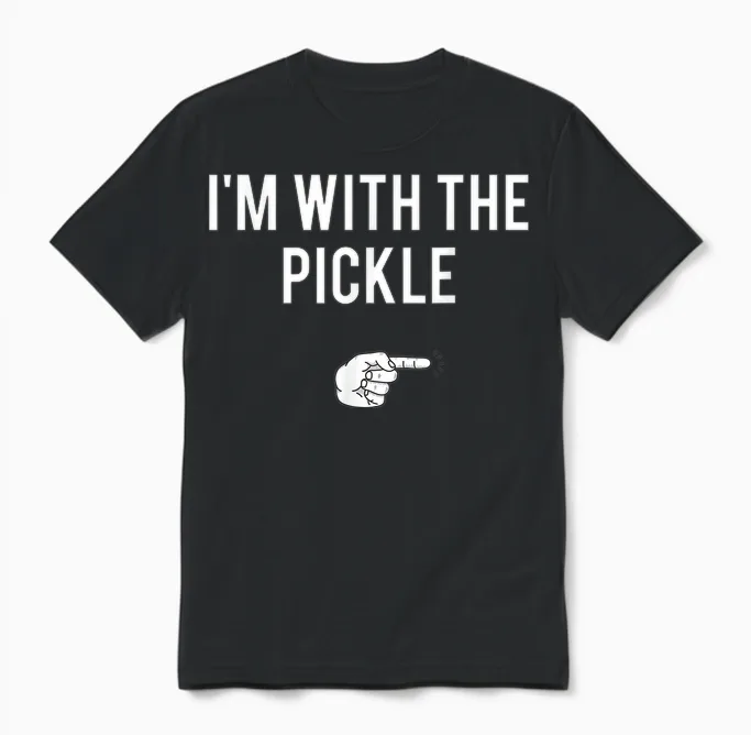 I'm with the Pickle Halloween Costume Party Matching Pickle Unisex T-Shirt in Black