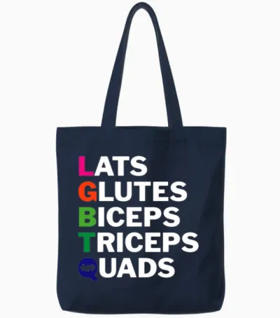 Lgbtq Gym Tote Bags - Navy