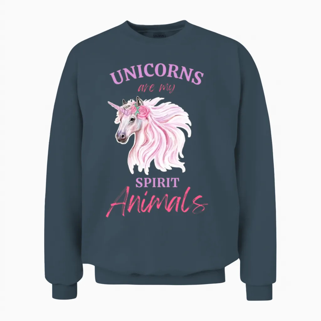 Unicorn Spirit Unisex Sweatshirt in Dark Heather