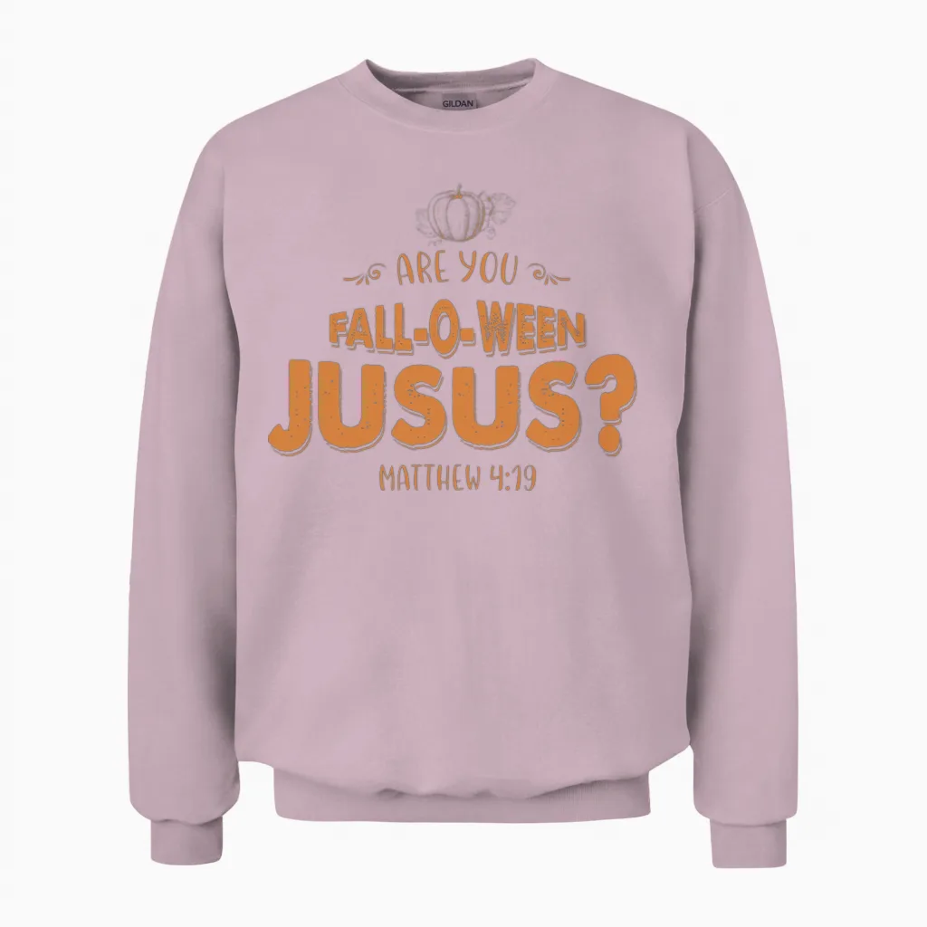 Retro Fall Religious Unisex Sweatshirt - Light Pink