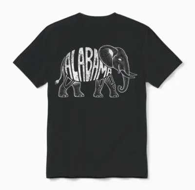 Alabama Retro Vintage Unisex T-Shirt - Black