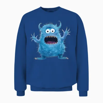 Funny Monster Unisex Sweatshirt - Royal