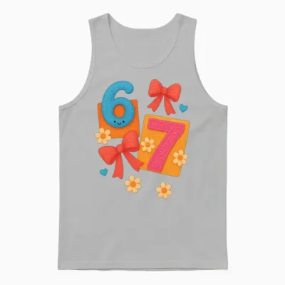 Ultra Trending Kawaii Birthday Numbers Tee – Unisex Tank Top - Ash