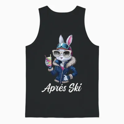 Apres Skihaserl Party Design Ski Rabbit Ski Outfit Unisex Tank Top - Black