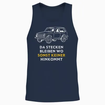 Lada Niva 4x4 Offroad Russland Ddr Osten Udssr Geländewage Unisex Tank Top - Navy