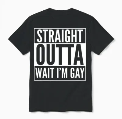Wait I'm Gay Ugly T-Shirt for Gay People Unisex T-Shirt - Black