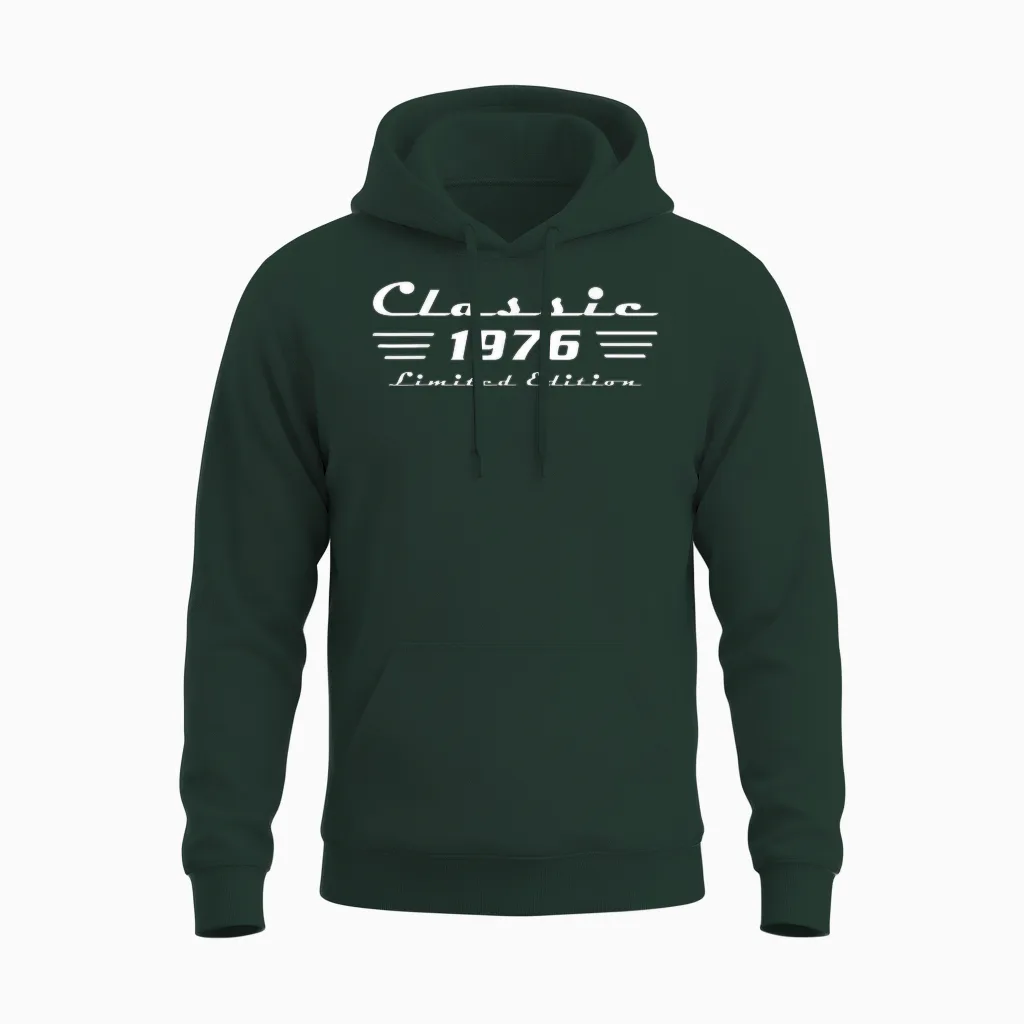 1976 Birthday Man 50th Decoration Funny 50s 50th Birthday Unisex Hoodie in Forest
