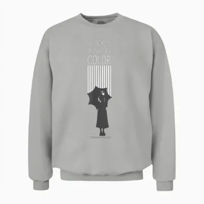 Wednesday Black Is My Happy Color Quote Unisex Sweatshirt - Ash
