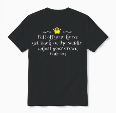 Falling off a Horse Unisex T-Shirt - Black
