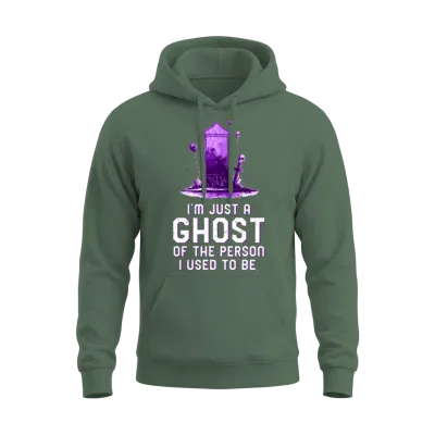 A Ghost of Who I Used to Be Emo Unisex Hoodie - Military Green