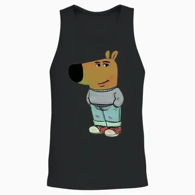T-Shirt - Chill Guy Entspannter Typ - Unisex Erwachsene - Schwarz - S - Kurzarm - Klassisch - Cartoon - Lustiges Design Für Meme Fans Unisex Tank Top - Black