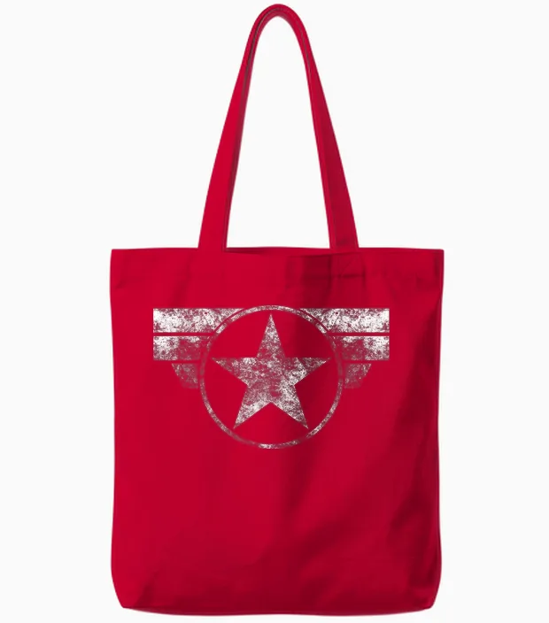 Marvel Captain America Stealth Logo T-Shirt, Black, S Tote Bags in Red