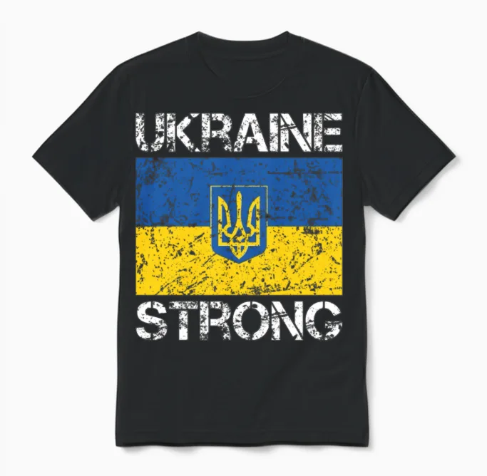 Ukraine Strong Unisex T-Shirt in Black