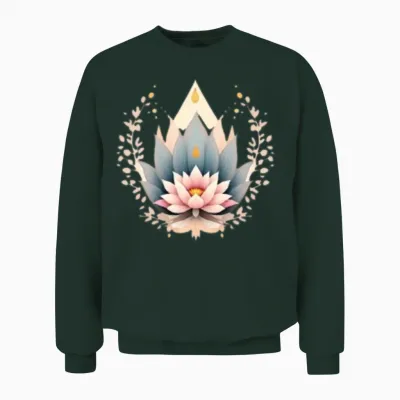 Spiritual Flower Unisex Sweatshirt - Forest