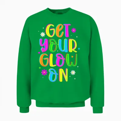 Get Your on in My Glowing Era Group Team Party Squad Gifts Unisex Sweatshirt - Irish Green