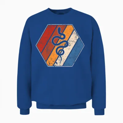 Snake Retro Unisex Sweatshirt - Royal