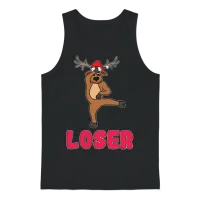 Reindeer Loser Dance Battle Royal Christmas Gift Unisex Tank Top - Black – 1