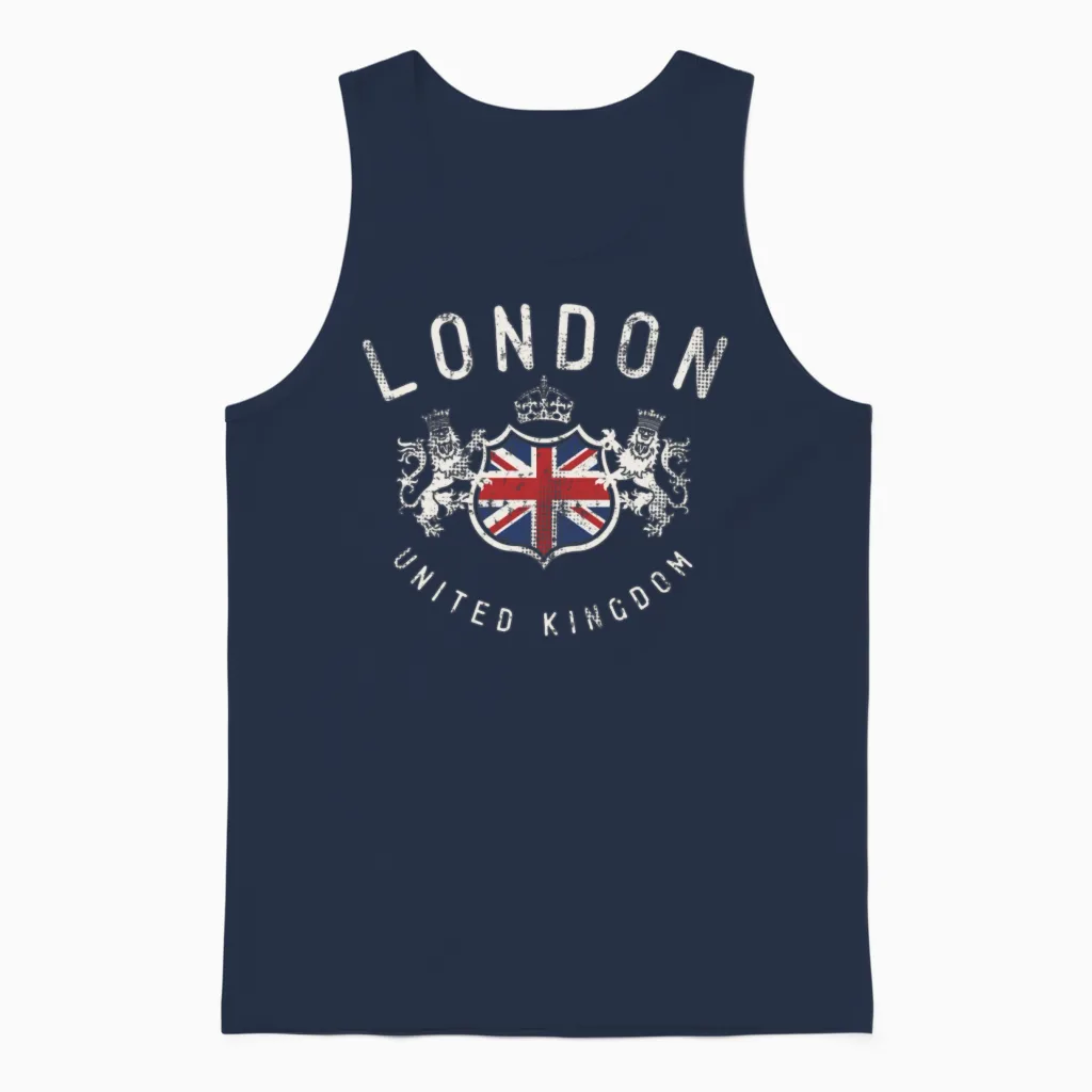 London Great Britain Unisex Tank Top in Navy