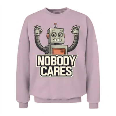 Quotes Nobody Cares Unisex Sweatshirt - Light Pink