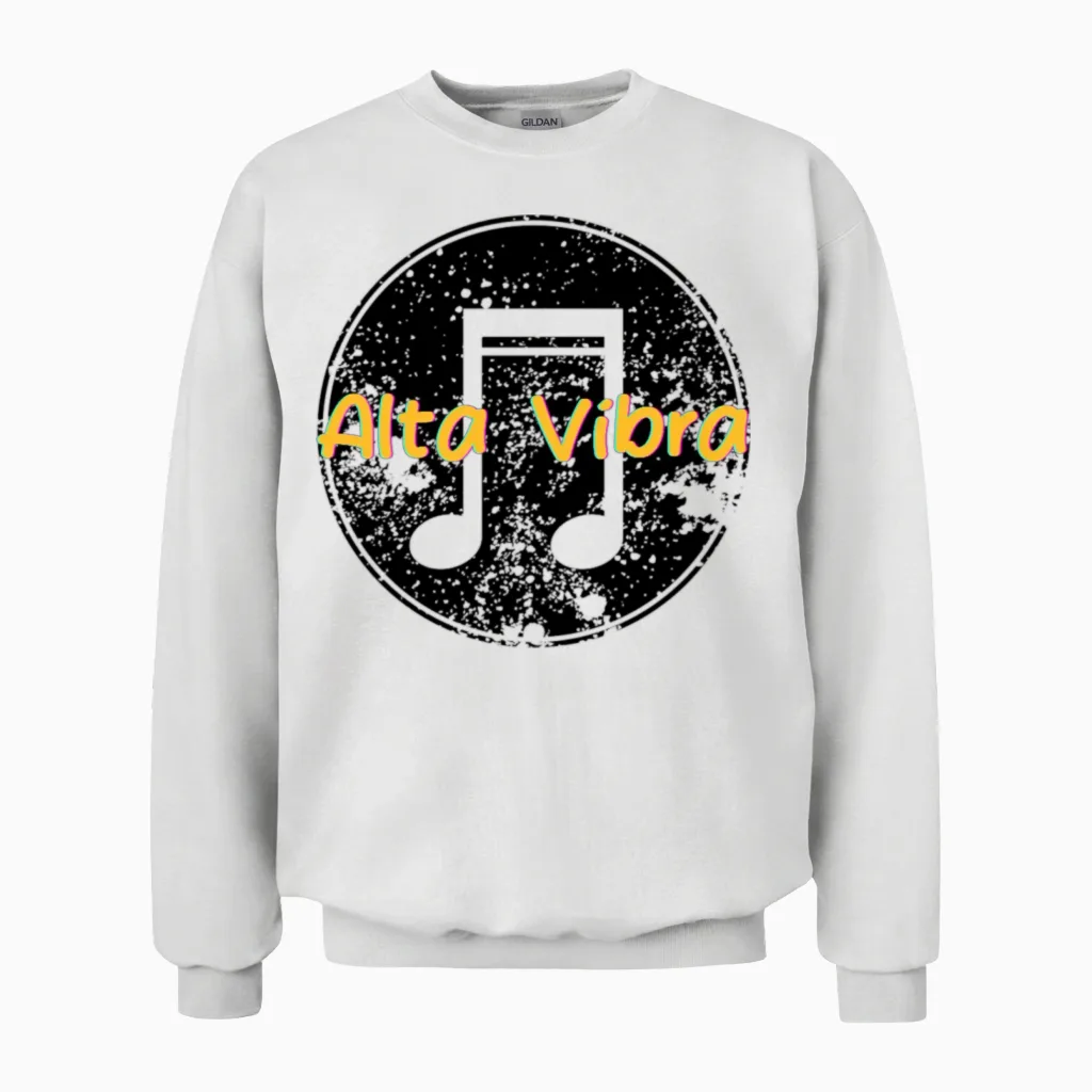 Alta Vibra Neon Script Unisex Sweatshirt in White