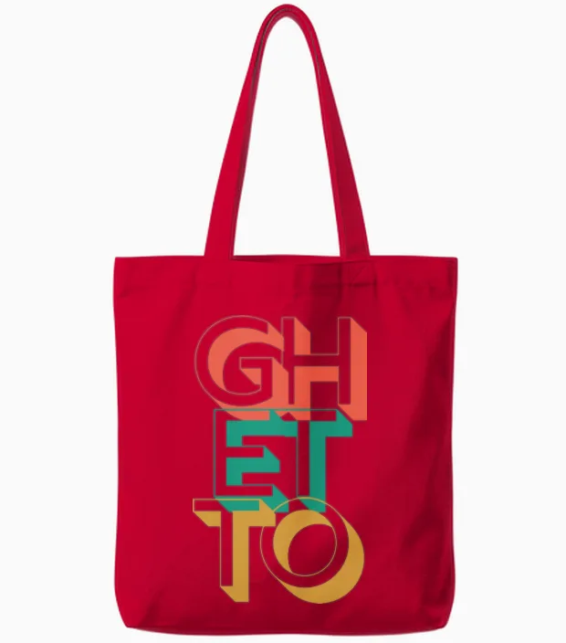 Retro Ghetto Tote Bags in Red