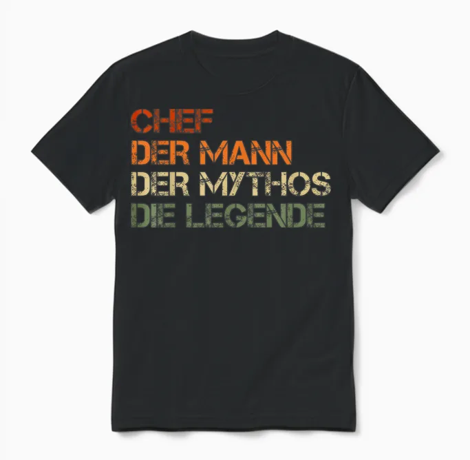 Chef - Der Mann, Der Mythos, Die Legende Unisex T-Shirt in Black